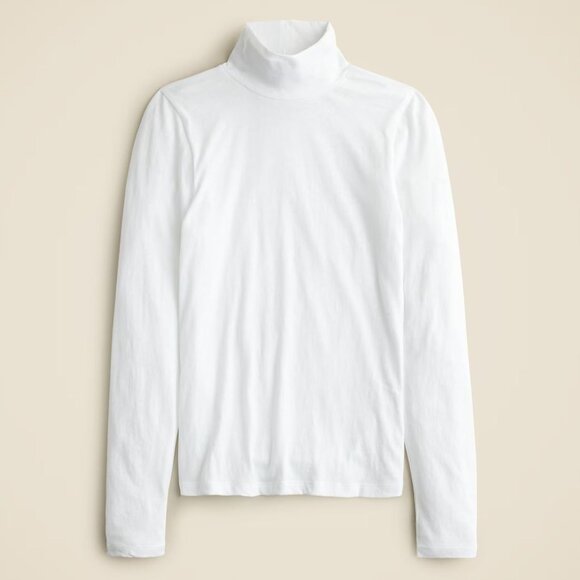 J. Crew Tissue Crepe Turtleneck in White Size Small - Picture 2 of 16